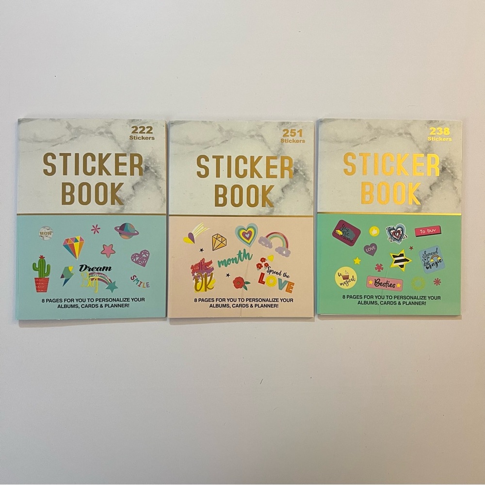 🆕✨Sticker Book Bundle–3 Books, Over 700+ Stickers! Great for Planners & Crafts